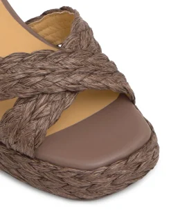 Valeriette raffia platform sandals