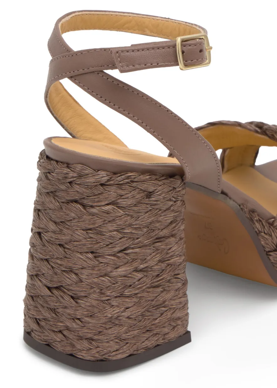 Valeriette raffia platform sandals