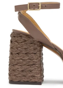 Valeriette raffia platform sandals