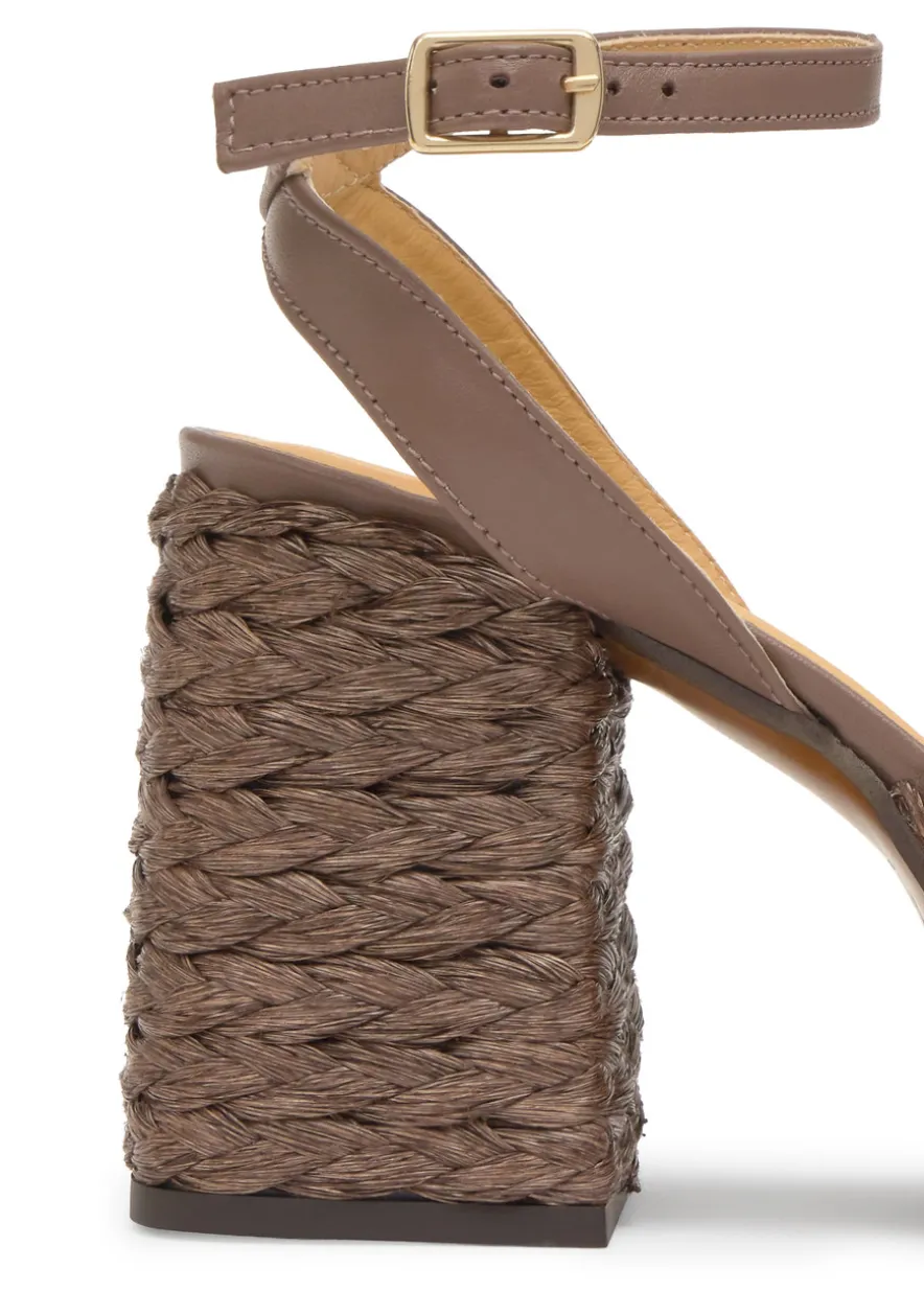 Valeriette raffia platform sandals