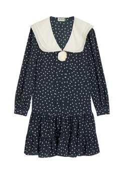 Valetta polka dot silk-chiffon mini dress