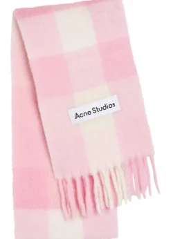 Vally checked wool-blend scarf