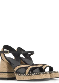 Vanish raffia platform sandals
