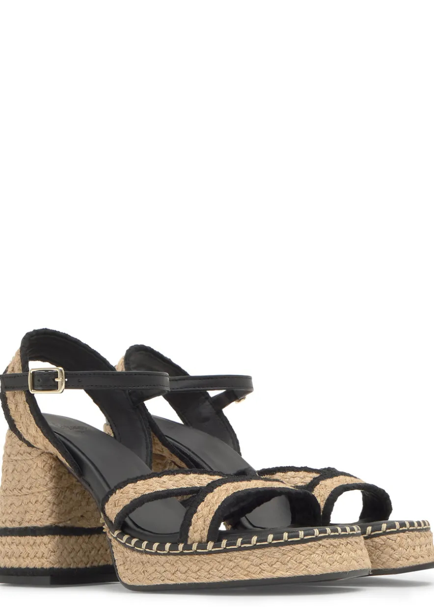 Vanish raffia platform sandals