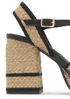 Vanish raffia platform sandals