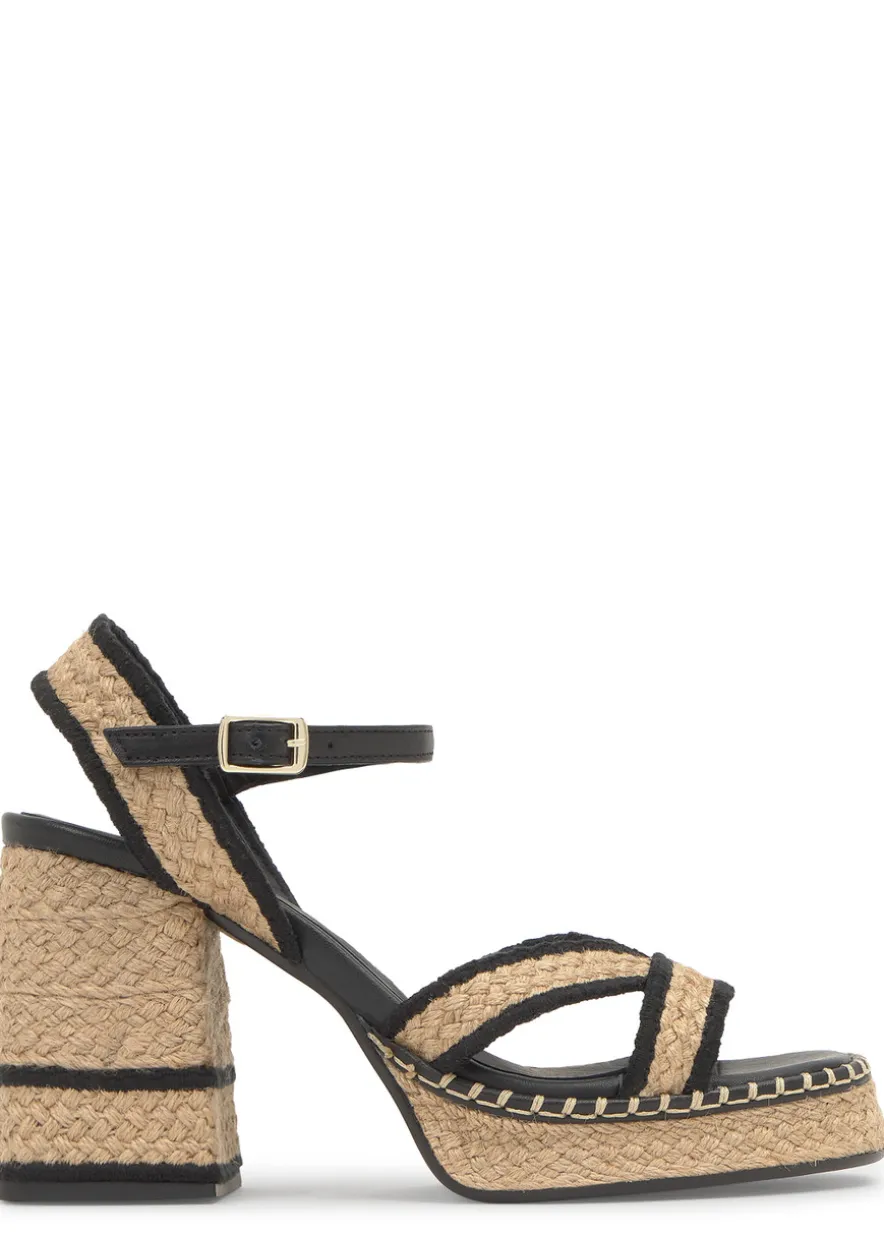 Vanish raffia platform sandals