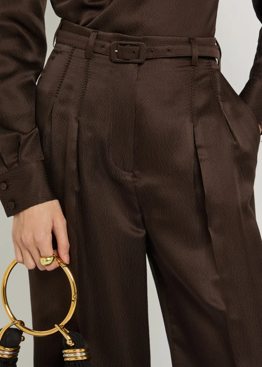 Vargas belted silk trousers