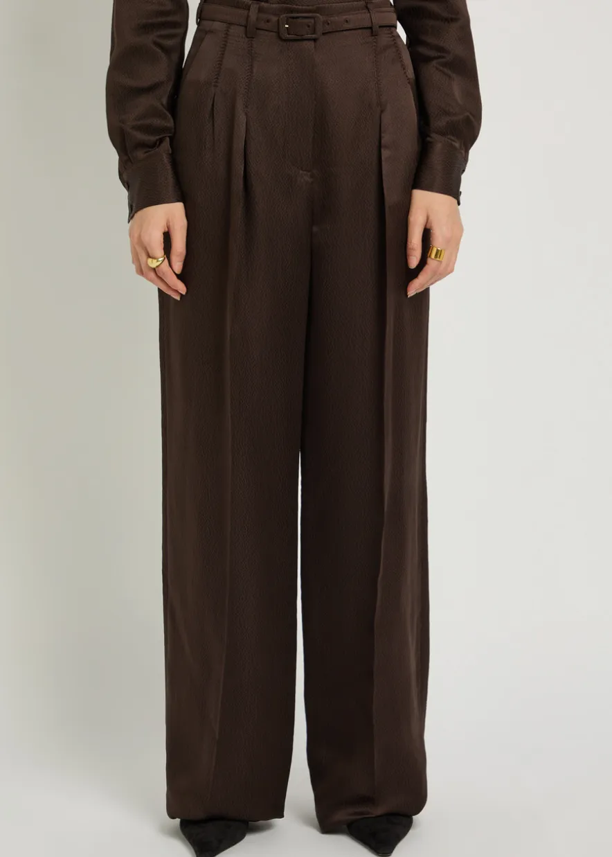 Vargas belted silk trousers