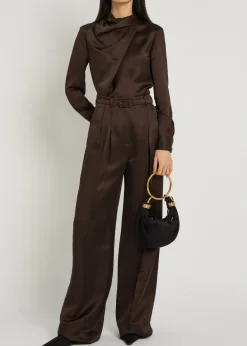 Vargas belted silk trousers