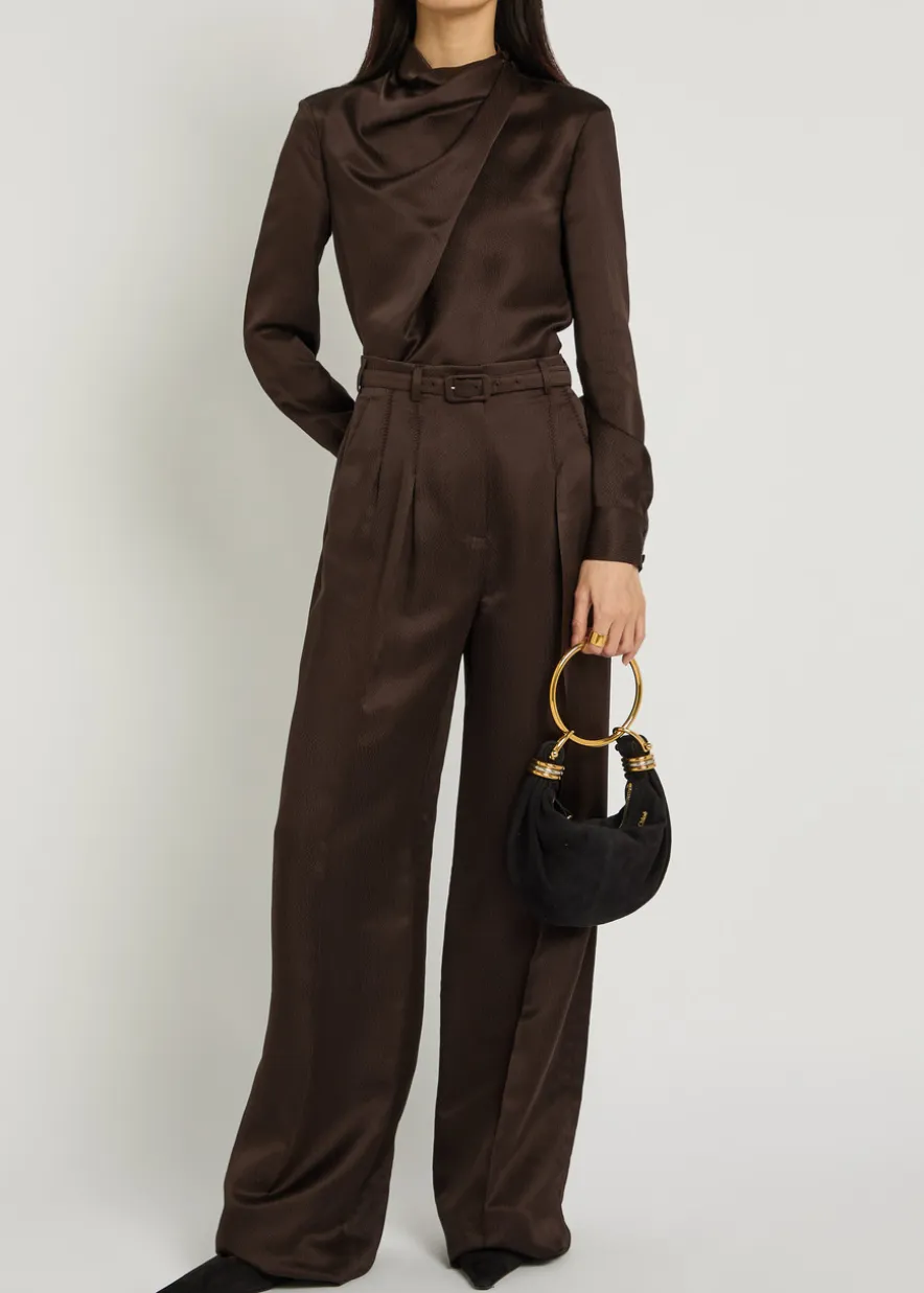 Vargas belted silk trousers