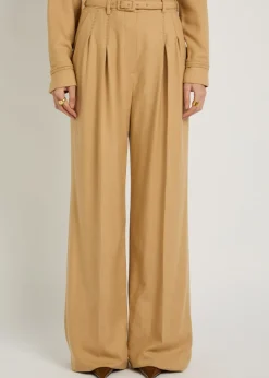 Vargas herringbone cashmere and silk-blend trousers