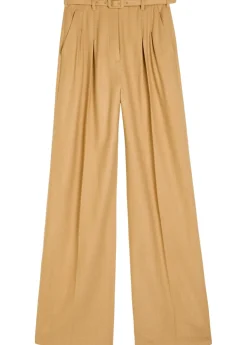 Vargas herringbone cashmere and silk-blend trousers