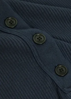Varra ribbed cotton-blend henley top