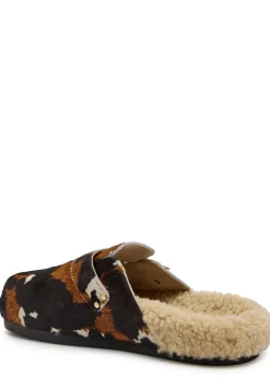 Vasilitsa cow-print pony-hair mules