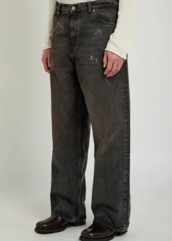 Vast Cut paint-splatter straight-leg jeans