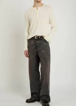 Vast Cut paint-splatter straight-leg jeans