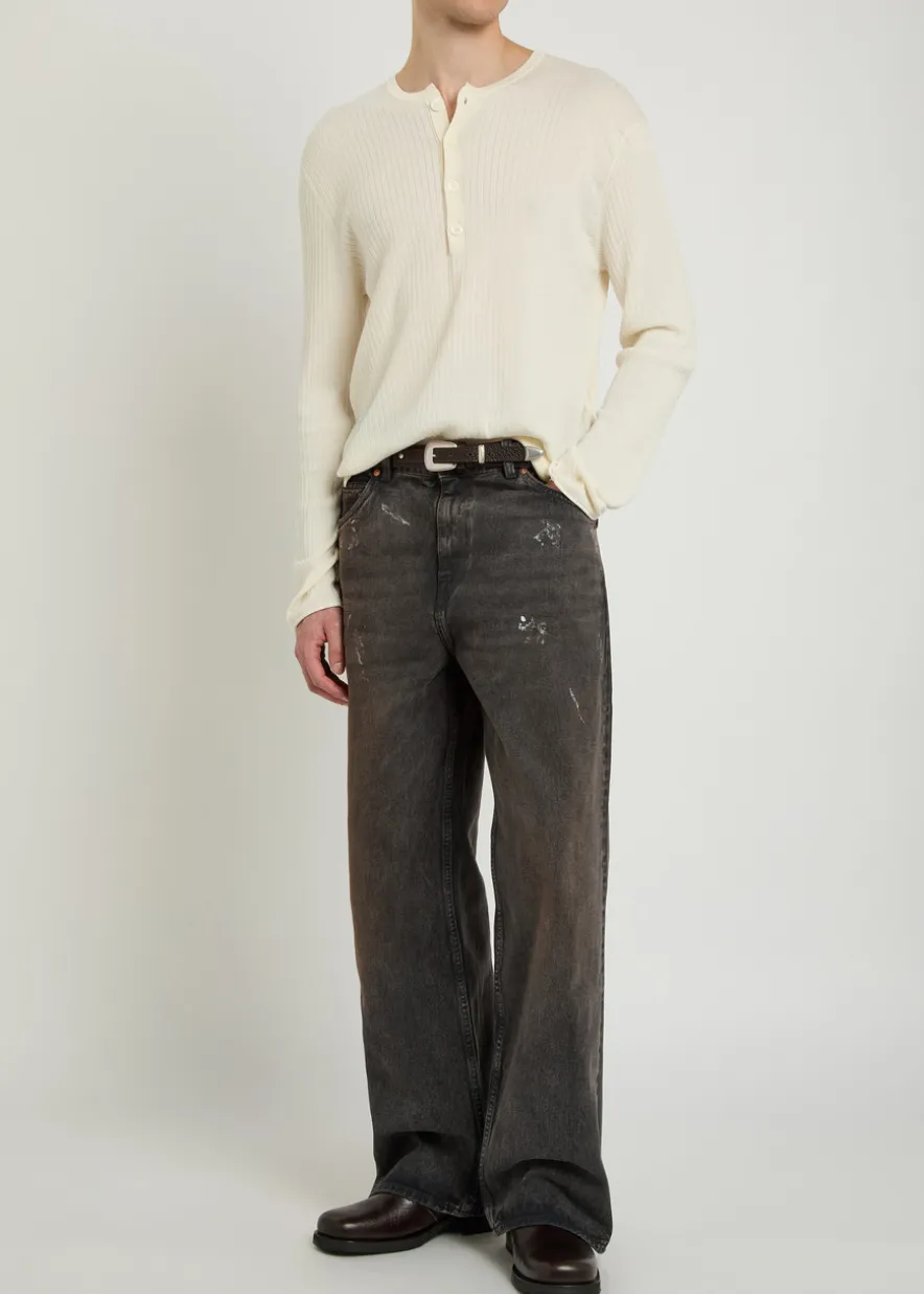 Vast Cut paint-splatter straight-leg jeans