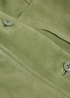 Veda Lincoln panelled suede jacket