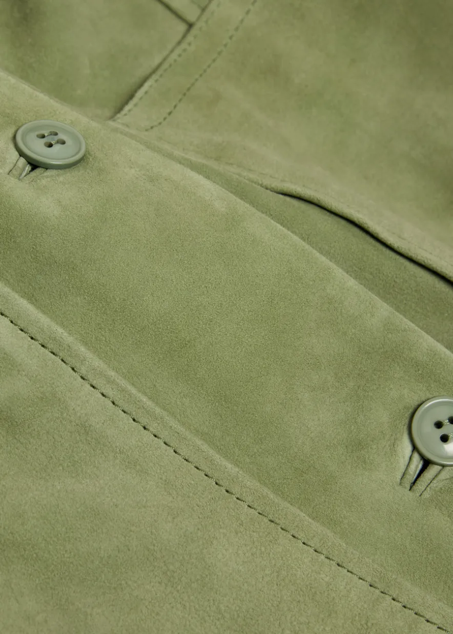 Veda Lincoln panelled suede jacket