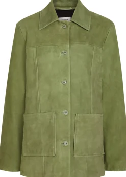 Veda Lincoln panelled suede jacket