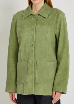 Veda Lincoln panelled suede jacket