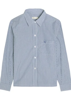 Vella striped cotton-poplin shirt