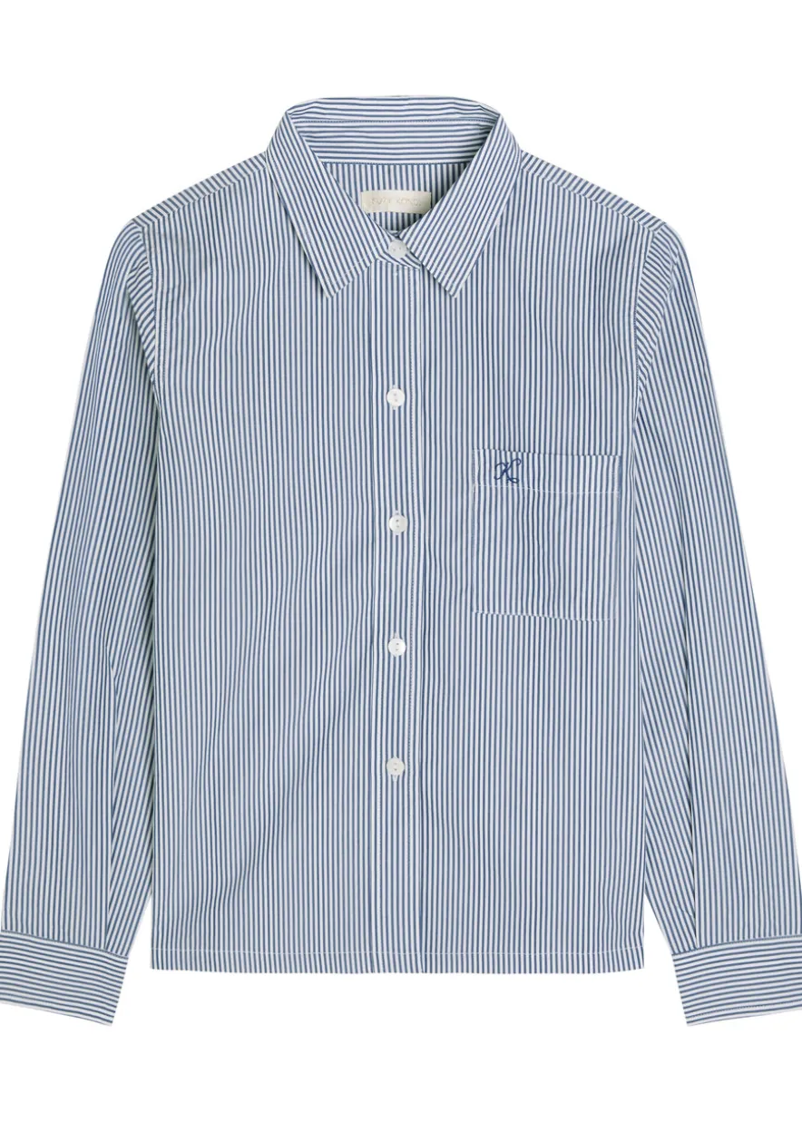 Vella striped cotton-poplin shirt