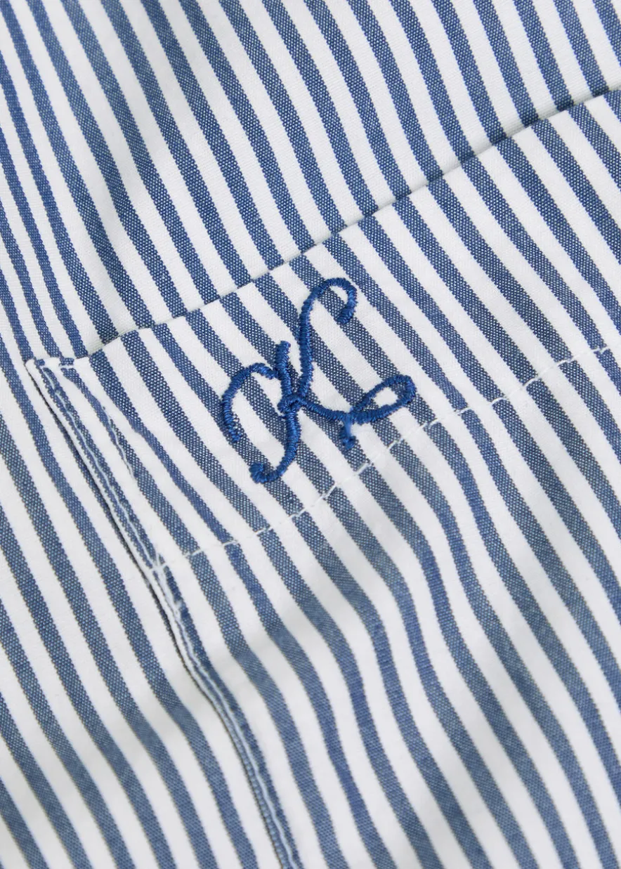 Vella striped cotton-poplin shirt