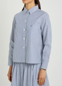 Vella striped cotton-poplin shirt