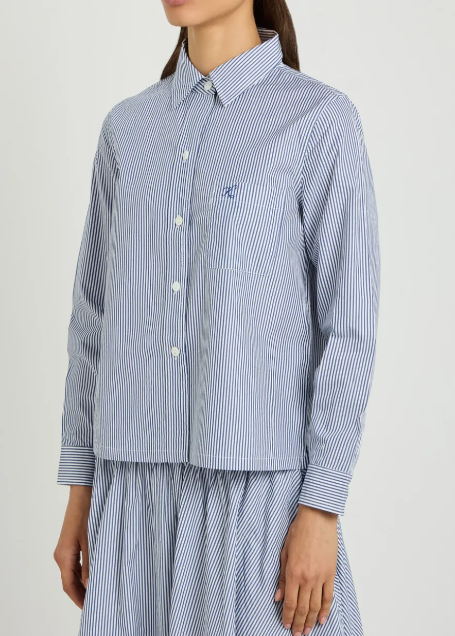 Vella striped cotton-poplin shirt