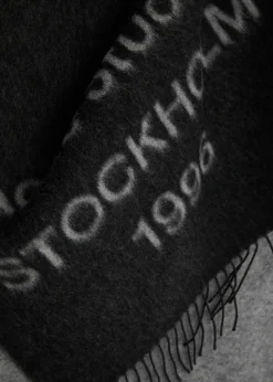 Venus 1996 logo-intarsia wool scarf