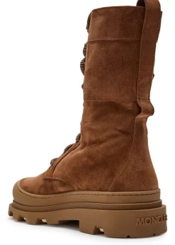 Vera High shearling-trimmed suede mid-calf boots