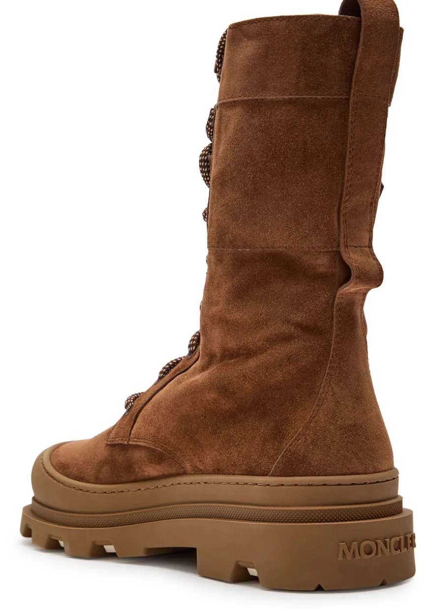Vera High shearling-trimmed suede mid-calf boots