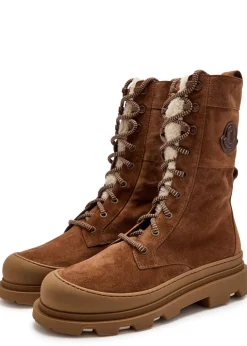Vera High shearling-trimmed suede mid-calf boots