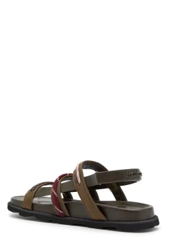 Vera Isla grosgrain and leather sandals