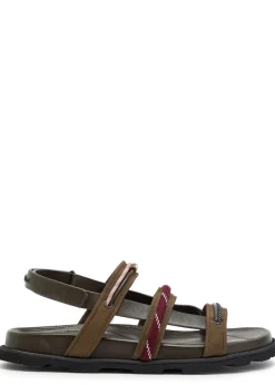 Vera Isla grosgrain and leather sandals
