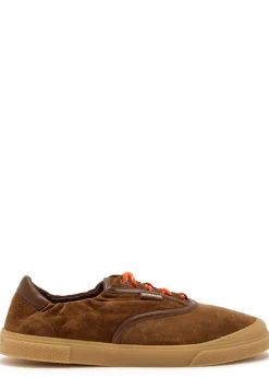 Vera Leisure leather-trim suede sneakers