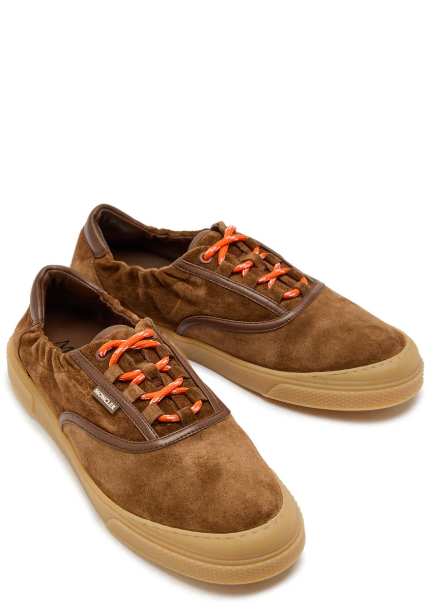 Vera Leisure leather-trim suede sneakers