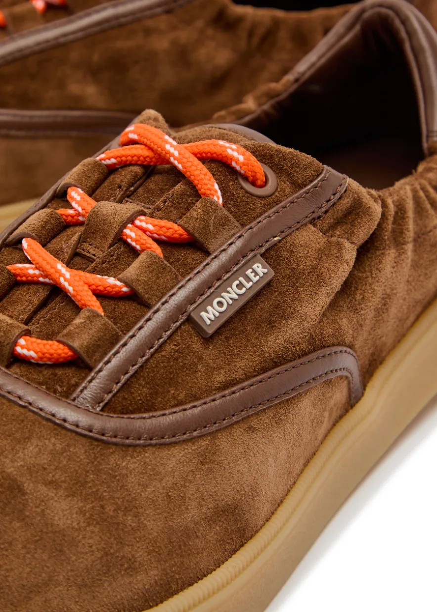 Vera Leisure leather-trim suede sneakers