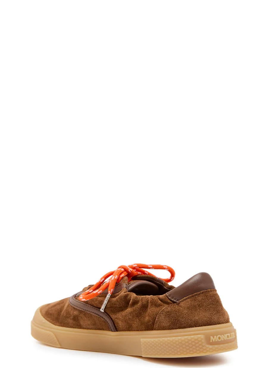 Vera Leisure leather-trim suede sneakers