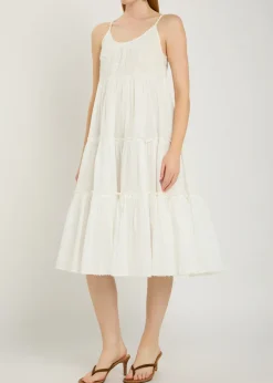 Veruschka embroidered cotton midi dress