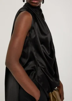 Vesper draped silk top