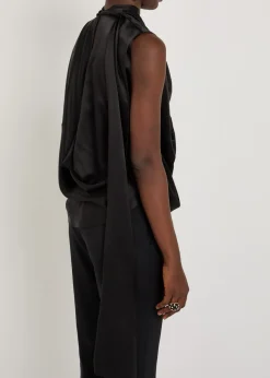 Vesper draped silk top