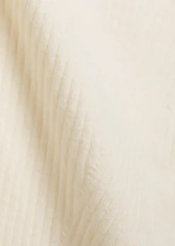 Vest ribbed cotton-blend polo top