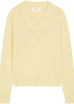 Vexed V-neck cotton-blend jumper