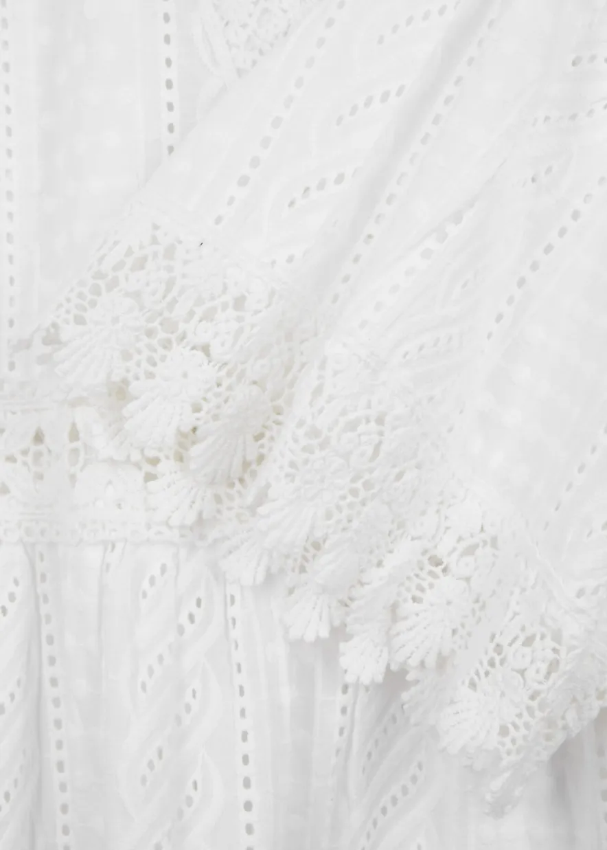 Victoria broderie-anglaise cotton kaftan
