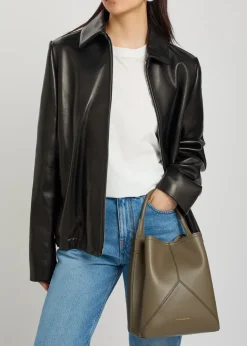 Victoria leather bucket bag