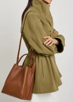 Victoria leather bucket bag