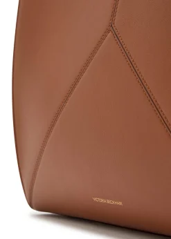 Victoria panelled leather tote bag