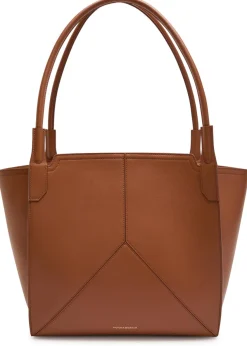 Victoria panelled leather tote bag